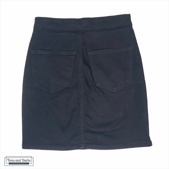 Topshop Petite High Waisted Joni Denim Skirt - Picture 3 of 6